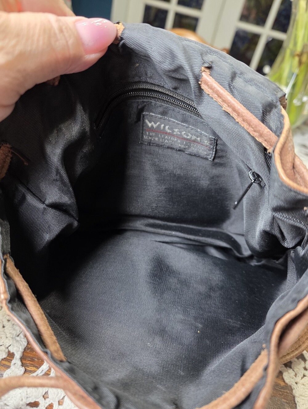 Wilson's Weathered Brown Leather Mini Backpack Shoulder Bag - Picture 10 of 13